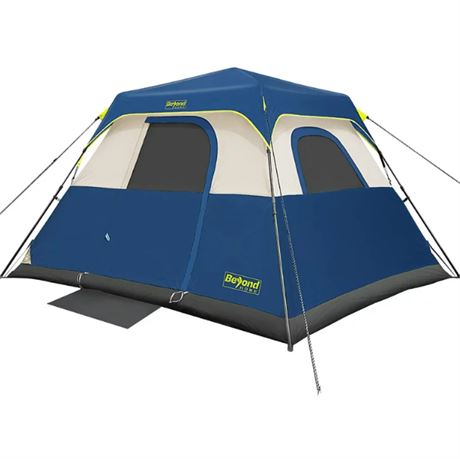 QOMOTOP 4 Person Instant Cabin Tent with Fly, Set Up in 60 Seconds