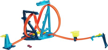 Hot Wheels Track Set and 1:64 Scale Toy Car