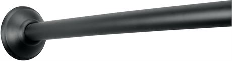 iDesign Curved Metal Shower Curtain Rod, 41-72-Inch, Matte Black