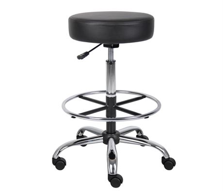 Boss Office Products Be Well Medical Spa Drafting Stool in Black