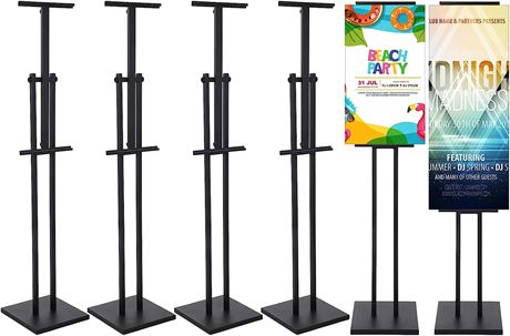 Honoson 6 Pcs Poster Display Stand, Adjustable Sign Stand up to 60 In