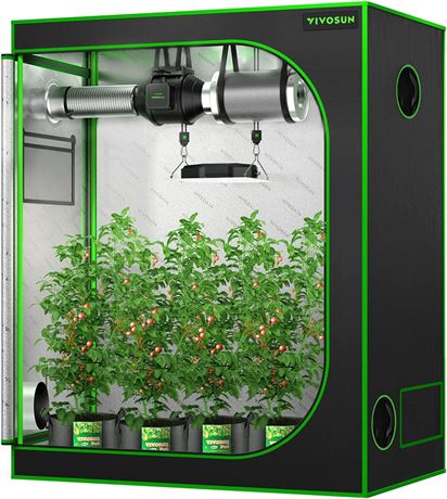 VIVOSUN S425 4x2 Grow Tent with Observation Window and Floor Tray