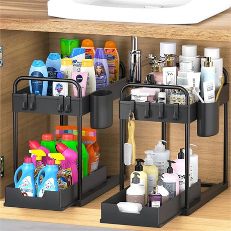 Under Sink Organizers and Storage 2 Tier