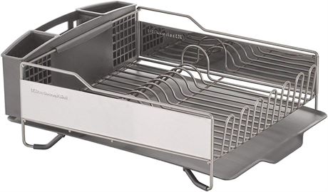 KitchenAid Full-Size Dish Rack, 14.96"D x 20"W x 7"H, Light Grey