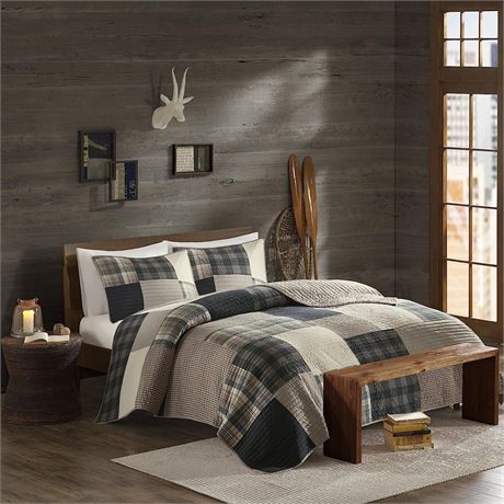 Woolrich Winter Hills Reversible Quilt Set, King/Cal King