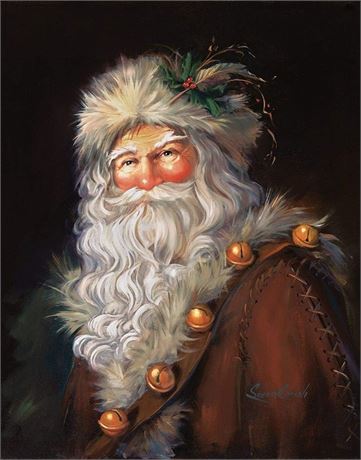 Posterazzi Collection Woodland Santa Poster Print by Susan Comish (28 x 22)