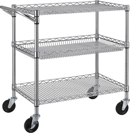 Finnhomy 3 Tier Heavy Duty Commercial Grade Utility Cart