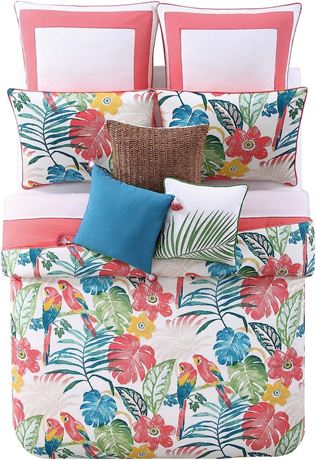 Oceanfront Resort Cotton Comforter Set, Full/Queen, Coco Paradise