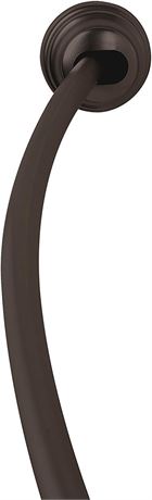 Zenna Home Rustproof Curved Shower Curtain Rod, 50" to 72", Bronze