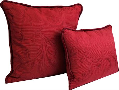 CGG Home Fashions Monaco Pillow, Boudoir/Toss, Red