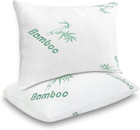 Bamboo Memory Foam Pillow, Set of 2