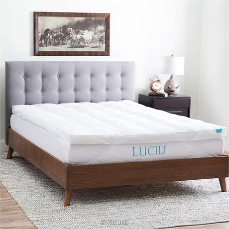 Lucid Ultra Plush 3-Inch Queen-Size Mattress Topper