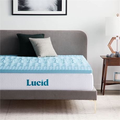 Lucid 2" Mattress Topper King - Memory Foam Mattress Topper King