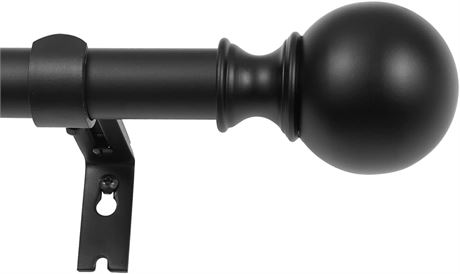 Black Curtain Rod for Window 36 to 72 Inches