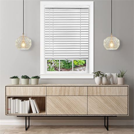 Cordless Room Darkening Venetian Blind - 31 Inch Width, 64 Inch Length