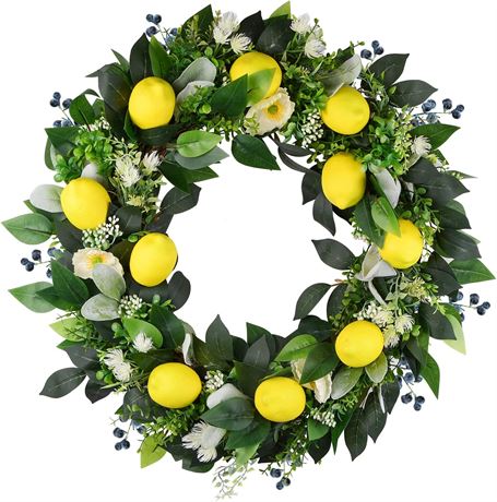 Lemon Wreath Frount Door, 24"