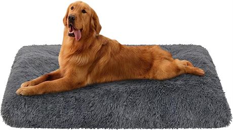 Dog Bed, Plush Soft Pet Mat Pad Washable Dog Crate Bed for Large (36"x23.5")