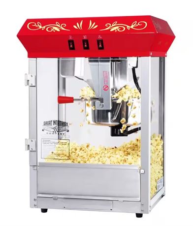 All-Star 8 oz. Red Hot Oil Countertop Popcorn Machine