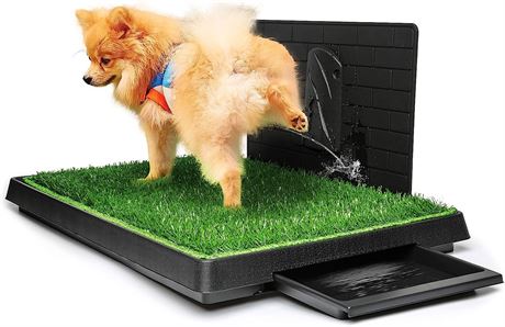 Hompet Dog Grass Pet Potty Pad with Tray Large