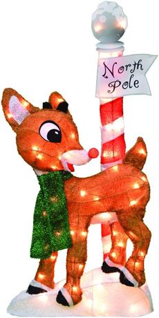 32" Pre-Lit Rudolph Christmas Yard Decoration