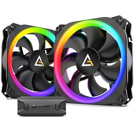 Antec 140mm RGB Fans - 2 Pack - Missing Controller Hub - UNTESTED