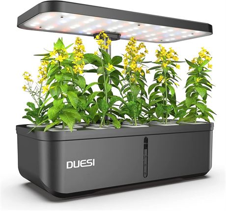 DUESI 12Pods Hydroponics Growing System 4.5L Large Leakproof Water Tank