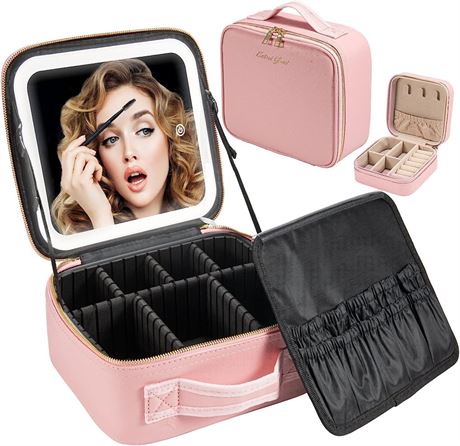 Extrei Gent Makeup Travel Train Case with Mirror