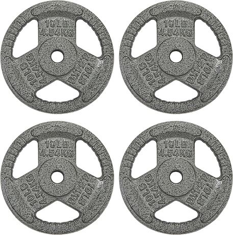 BalanceFrom Powergainz Cast Iron 10 LB Weightlifting Plate - Set of 4