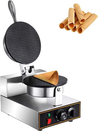 Happybuy 110V Electric Ice Cream Cone, 1200W, Egg Roll Waffle Maker