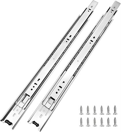 16" Hardware, Full Extension Ball Bearing Side Mount Drawer Slides, Set of 10