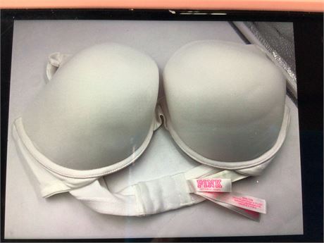 Victoria's Secret Push-Up, 36DD, White/Pink Lining - Wired Bra