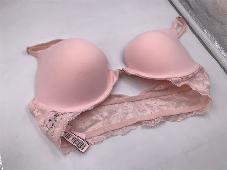 Victoria's Secret Push-Up, 34B, Light Pink/Lace - Wired Bra