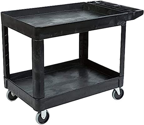 Rubbermaid Commercial Products 2-Shelf Utility/Service Cart, Medium, 500lbs