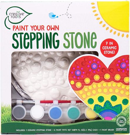 Mosaic Heart Stepping Stone, Includes 7-Inch Ceramic Stone