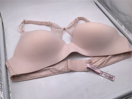 Victoria's Secret Push-Up, 38B, Beige/Cream/Lace - Wireless Bra