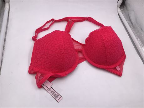 Victoria's Secret Push-Up, 34B, Hot Pink/Lace - Wired Bra