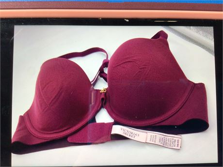 Victoria's Secret Push-Up, 34B, Maroon/Black Lining - Wired Bra