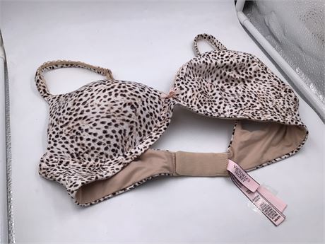 Victoria's Secret Push-Up, 34B, Beige/Animal Print - Wireless Bra