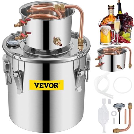 VEVOR Still 3Gal 12L Stainless Steel Water Alcohol Distiller