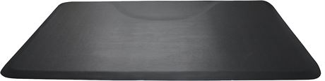 Black Rectangle 5' X 3' 1/2" Thick Anti Fatigue Barber Salon Floor Mat