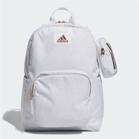 Adidas Everyday Backpack, White/Rose Gold