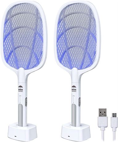 2-in-1 Bug Zapper, Mosquitoes Trap Lamp & Racket, Pack of 2