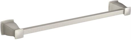 MOEN Hensley 18 in. Towel Bar with Press and Mark in Brushed Nickel