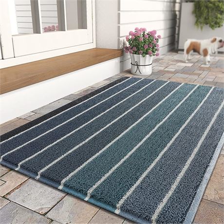 Crioevn 24x36-Inch Door Mat, Gradient Blue