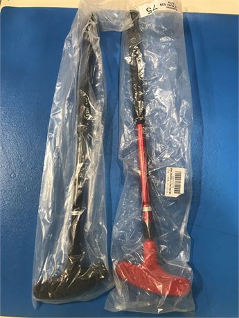 Two Pack Golf Putter Set - Black & Red - Adjustable Length (Putters Only)