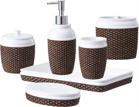 Motifeur 6-Piece Bathroom Accessories Set