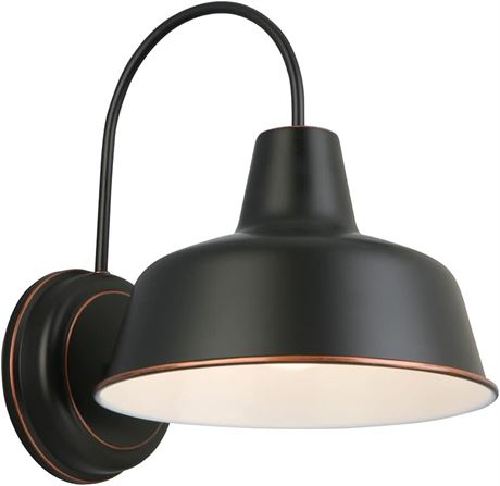 Design House Mason Indoor/Outdoor Wall Light, 10", Oil Rubbed Bronze