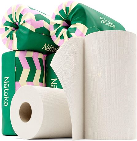 Bamboo Paper Towels, 2-Ply Kitchen Roll Set of 6