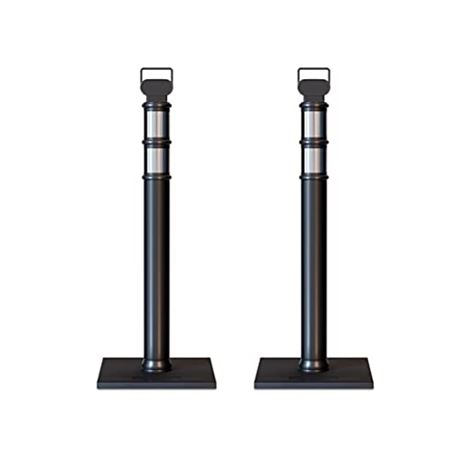 Trafford Industrial Set of 2 45" Delineator Posts w/ Removable 10lb Rubber Base