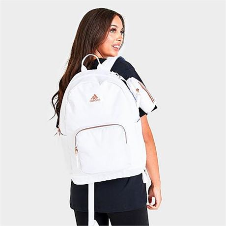 Adidas Everyday Backpack In White/rose Gold